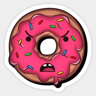 Angry Donut Sticker